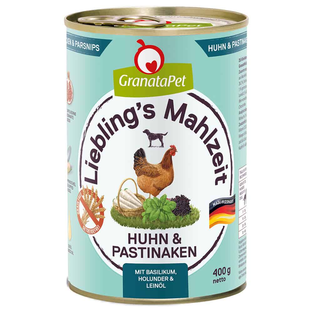 Granatapet Lievelingsmaaltijd 6 x 400 g Hondenvoer – Kip & Pastinaak