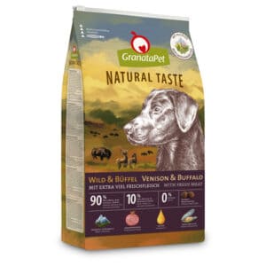 GranataPet Natural Taste Droogvoer Wild & Buffel Hondenvoer - Dubbelpak: 2 x 12 kg