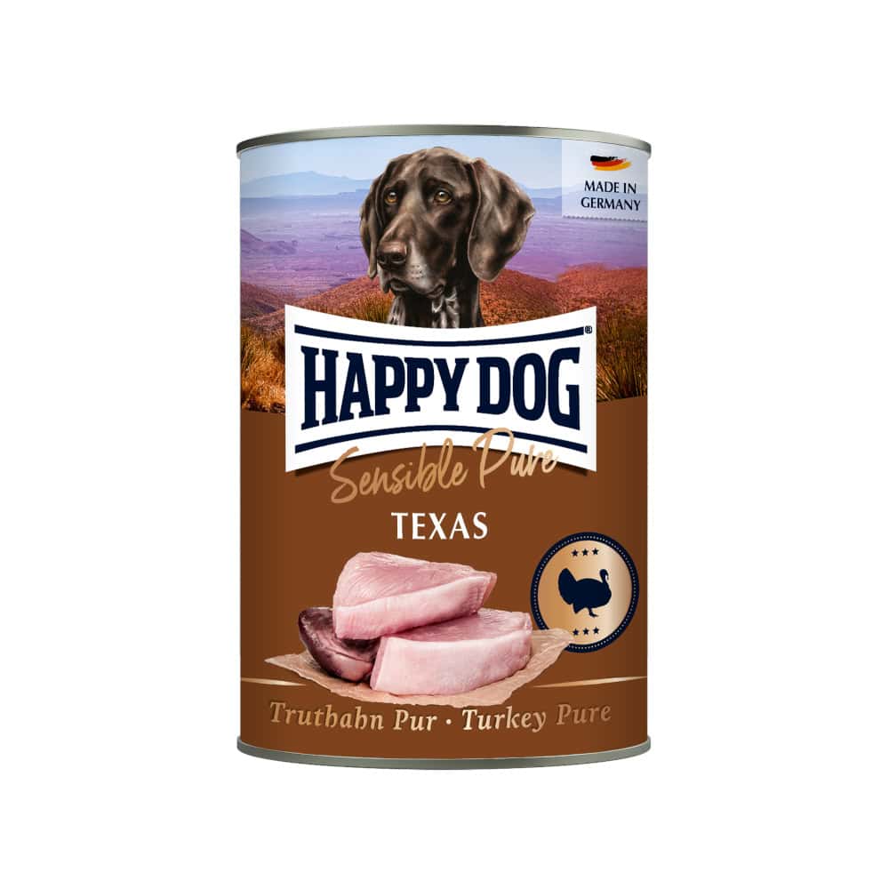 Happy Dog Sensible Pure – Mix: Kalkoen, Eend & Rund – 6 x 400 g