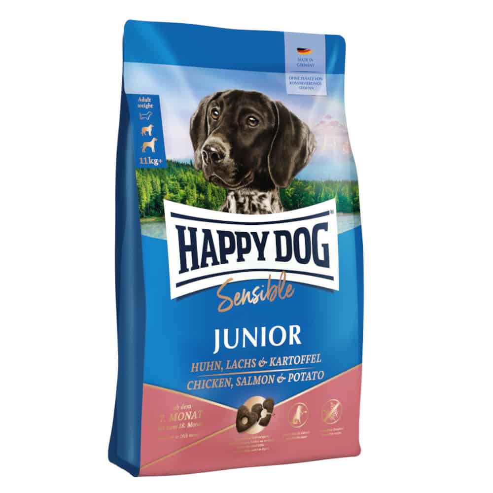 Happy Dog Supreme Sensible Junior Zalm & Aardappel Hondenvoer – 10 kg