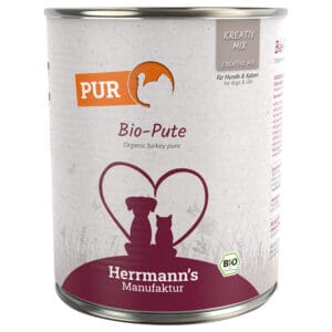 Herrmann's Vlees Puur 6 x 800 g Hondenvoer - Bio-Kalkoen