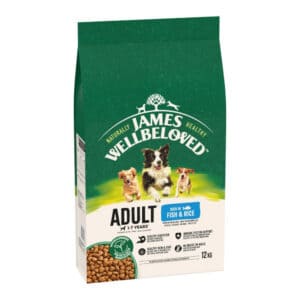 James Wellbeloved Adult - Vis & Rijst Hondenvoer - Dubbelpak: 2 x 12 kg