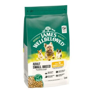 James Wellbeloved Adult Small Breed - Kalkoen & Rijst - Voordeelpakket: 3 x 1,5 kg