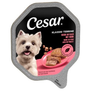 Cesar Megapack kuipjes – Klassieke terrine met kalf en gevogelte – 14 x 150 g