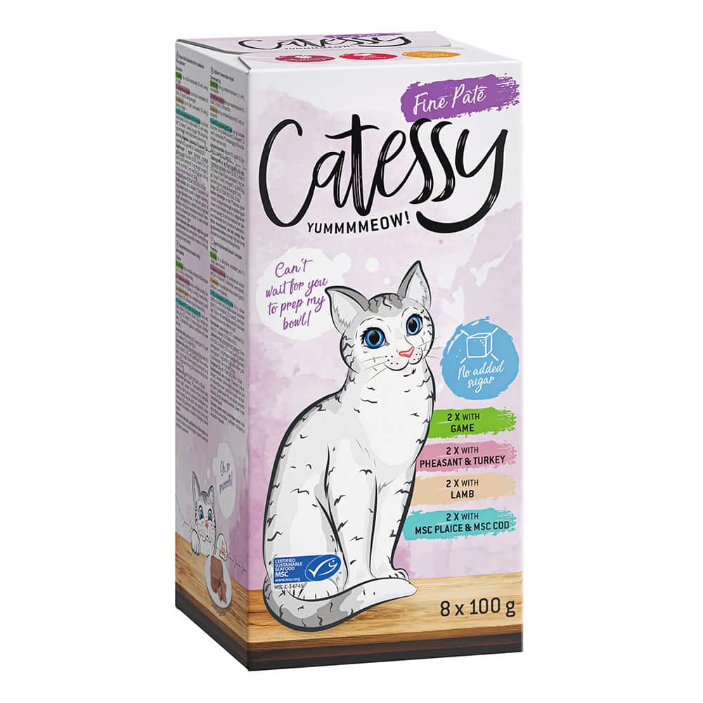 Mixpak Catessy Kuipjes 8 x 100 g Kattenvoer – Fijne Paté Mix II