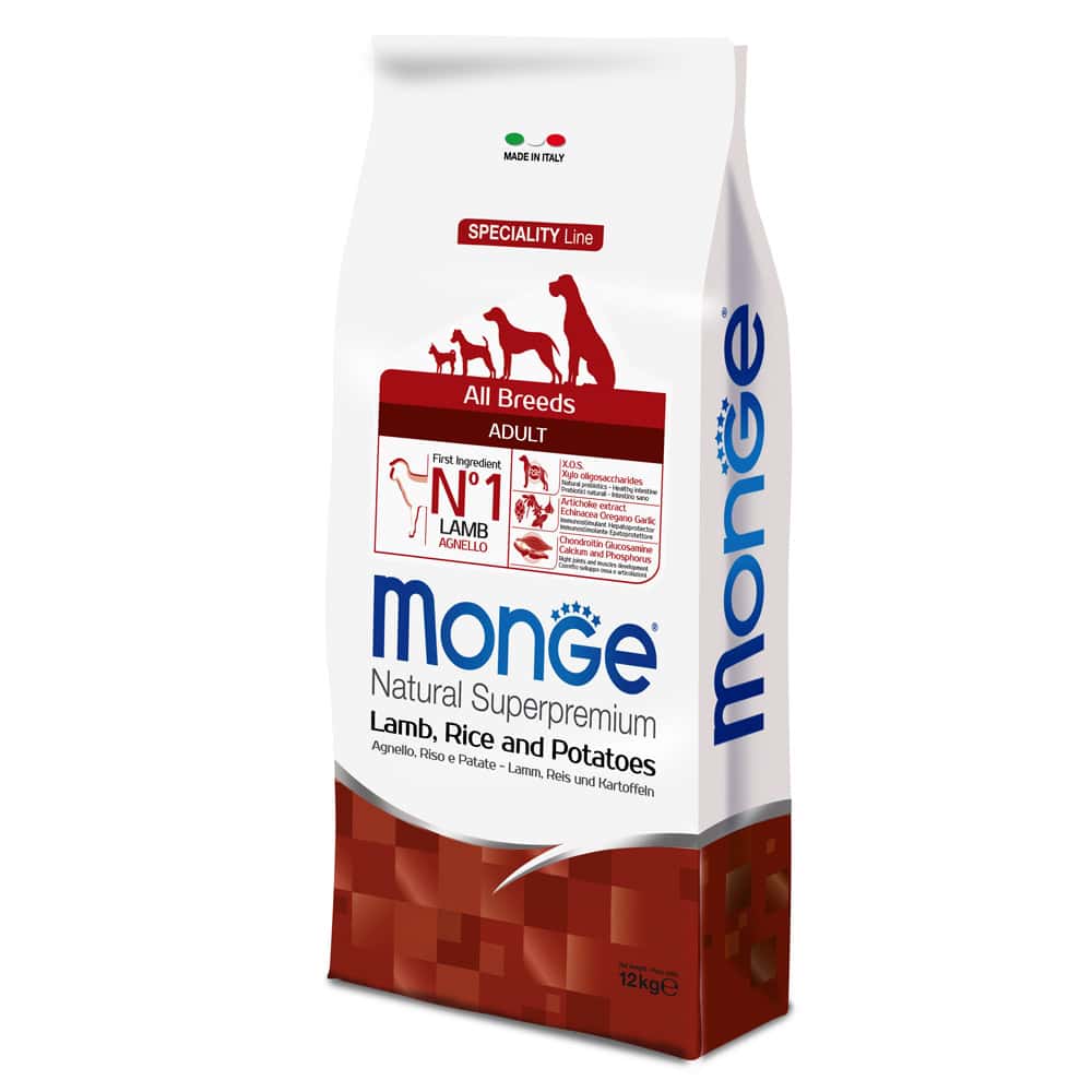 Monge Superpremium Dog Monge Super Premium Lam, Rijst & Aardappel – 12 kg