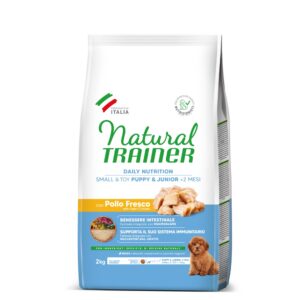 Natural Trainer Puppy & Junior Small & Toy met Kip - Voordeelpakket: 3 x 2 kg
