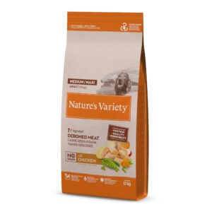 Nature's Variety No Grain Adult Medium/Maxi Vrije uitloop kip - Dubbelpak: 2 x 12 kg