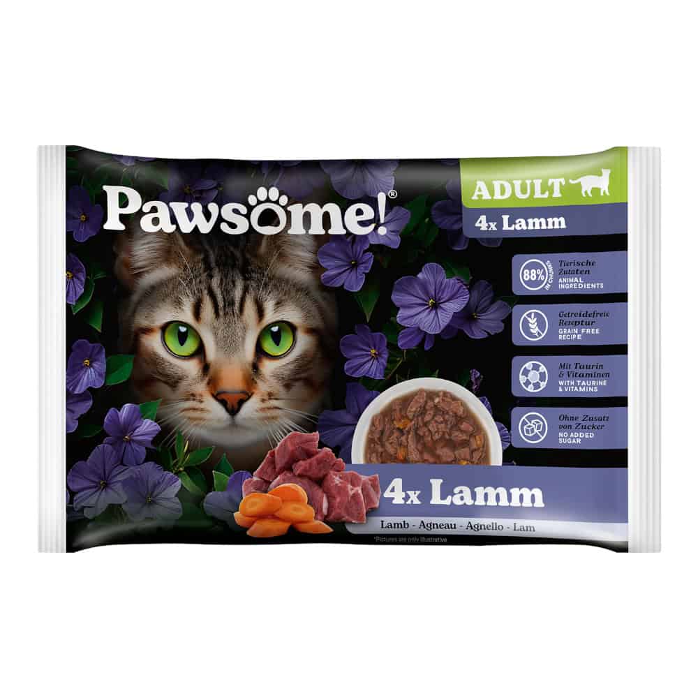 Pawsome Adult Cat – Lam – 340 g