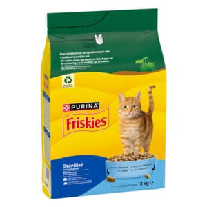 PURINA Friskies Sterilized Kat met zalm, tonijn en groenten - Voordeelpakket: 3 x 3 kg