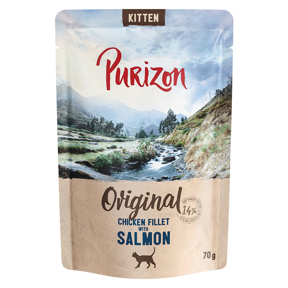 Purizon Kitten 24 x 70 g – graanvrij – Kipfilet met Zalm