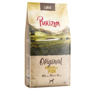 Purizon Large Adult Kip met Vis - graanvrij - Dubbelpak: 2 x 12 kg Nieuw Receptuur