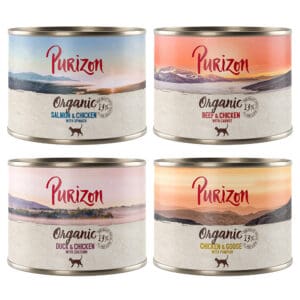 Purizon Organic 6 x 200 g - Gemengd pakket: 4 Soorten