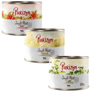 Purizon Single Meat 6 x 200 g - Mix: Kip, Rund, Lam