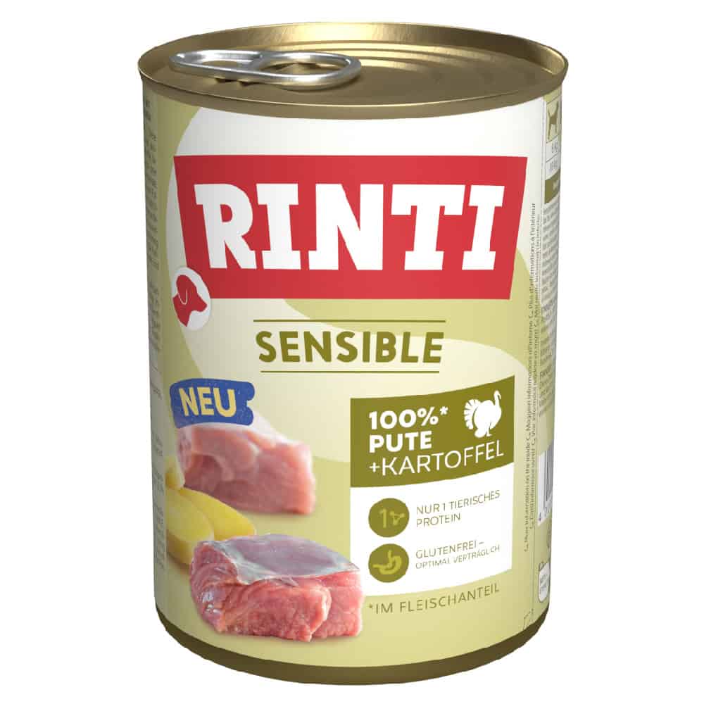Rinti Sensible 6 x 400 g – Kalkoen & Aardappel