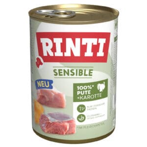 Rinti Sensible 6 x 400 g - Kalkoen & Wortel