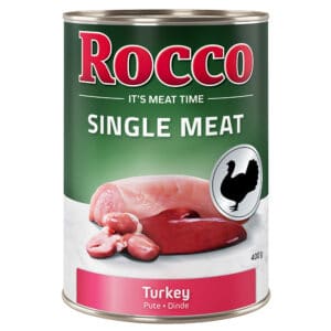 Rocco Single Meat 6 x 400 g Hondenvoer - Kalkoen