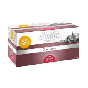Smilla Fine Menu met Fijnproeversvulling 8 x 100 g - Kip Rund Wortel
