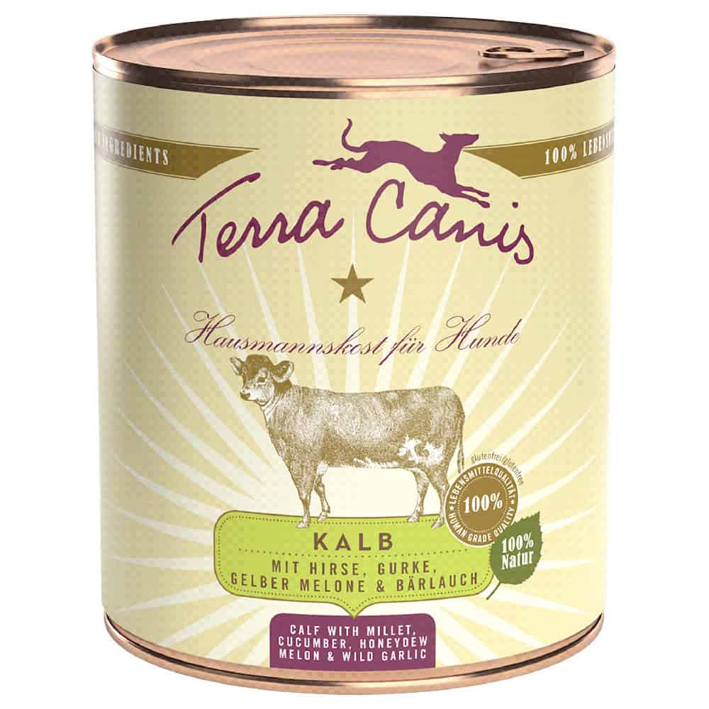 Terra Canis 6 x 800 g – Kalfsvlees met gierst, komkommer, gele meloen en wilde knoflook