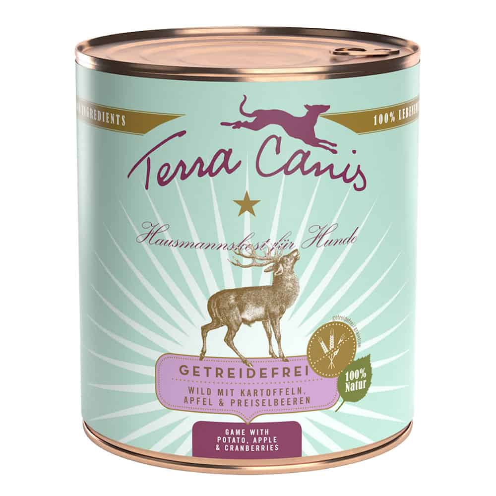 Terra Canis Graanvrij Voordeelpakket 12 x 800 g – Wild met aardappelen, appel en veenbessen