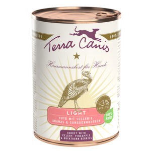 Terra Canis Light 6 x 400 g - Kalkoen met Selderij, Ananas & Duindoornbessen