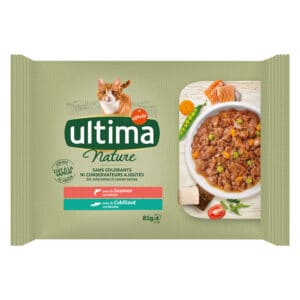 Ultima Cat Nature 4 x 85 g - Zalm & Kabeljauw