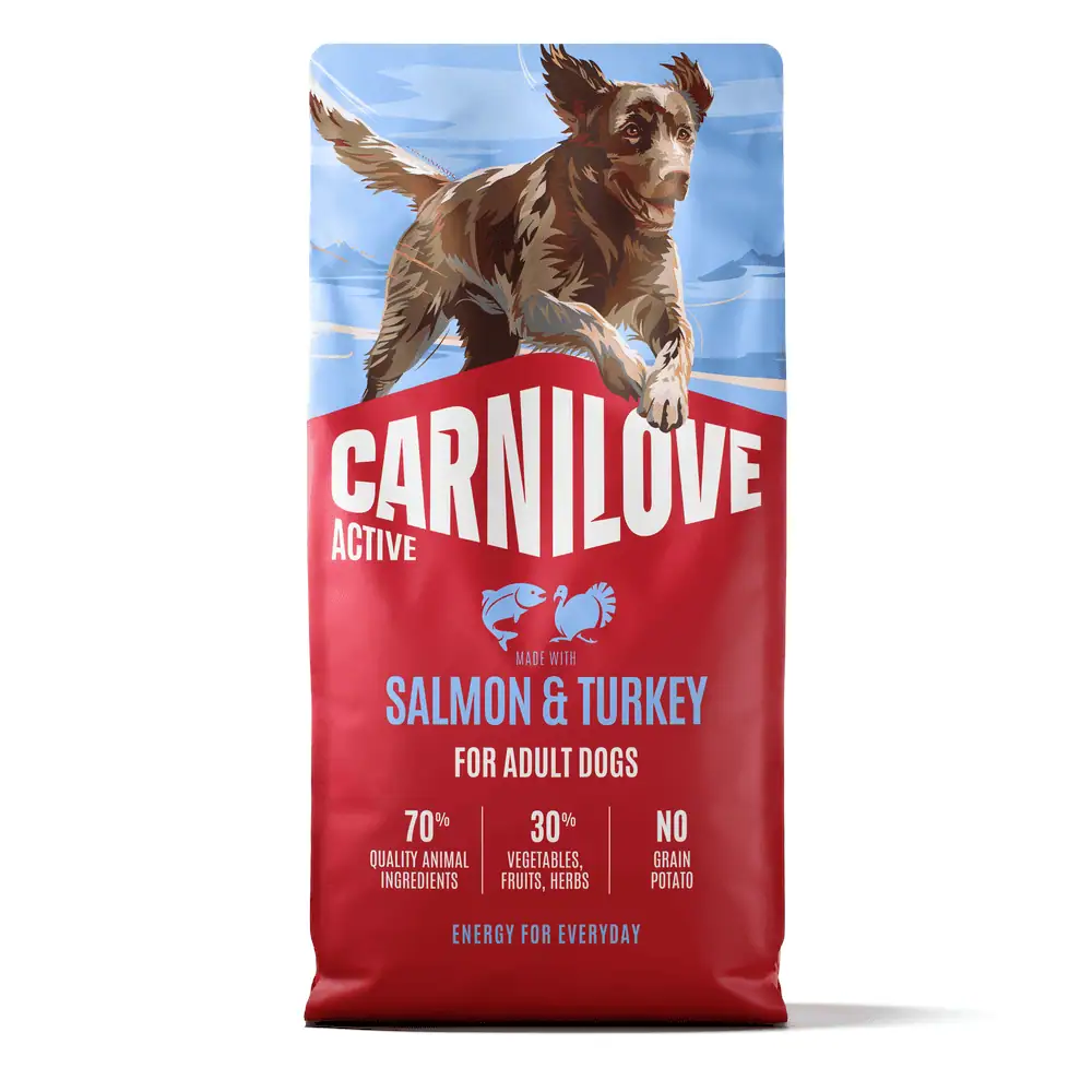 Carnilove Active Adult zalm & kalkoen droogvoer voor honden – 12 kg