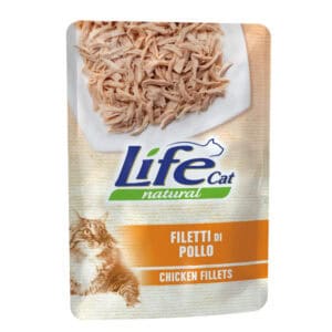 Voordeelpakket: 12x70g Life Cat Natural Adult Kipfilets Kattenvoer Nat