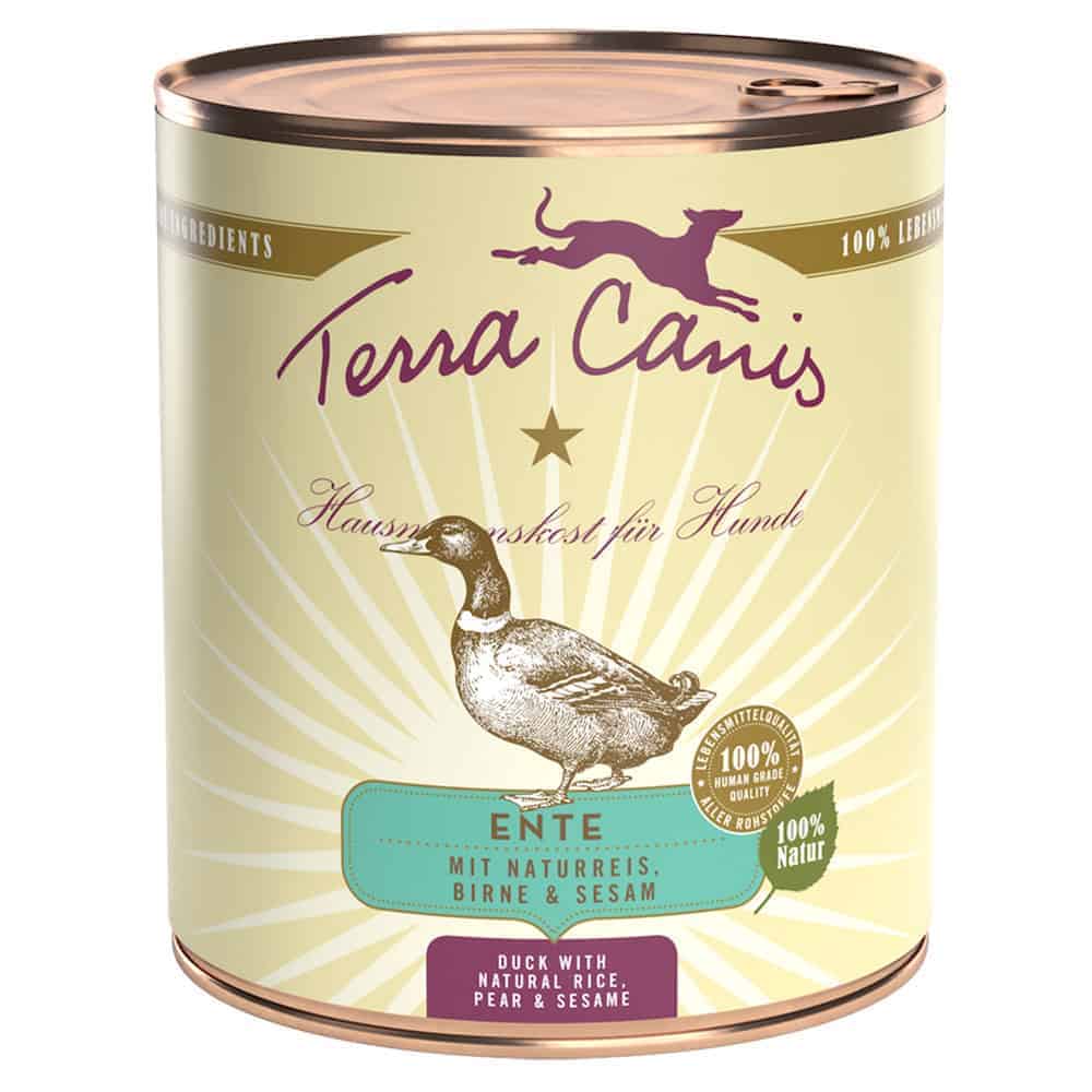 Voordeelpakket: 12x800g Terra Canis Eend met Bruine Rijst, Rode Biet, Peer en Sesam Nat Hondenvoer