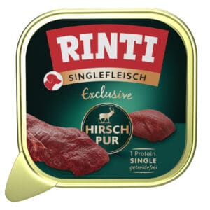 Voordeelpakket: 20x150g RINTI Single Meat Exclusief Hert hondenvoer nat