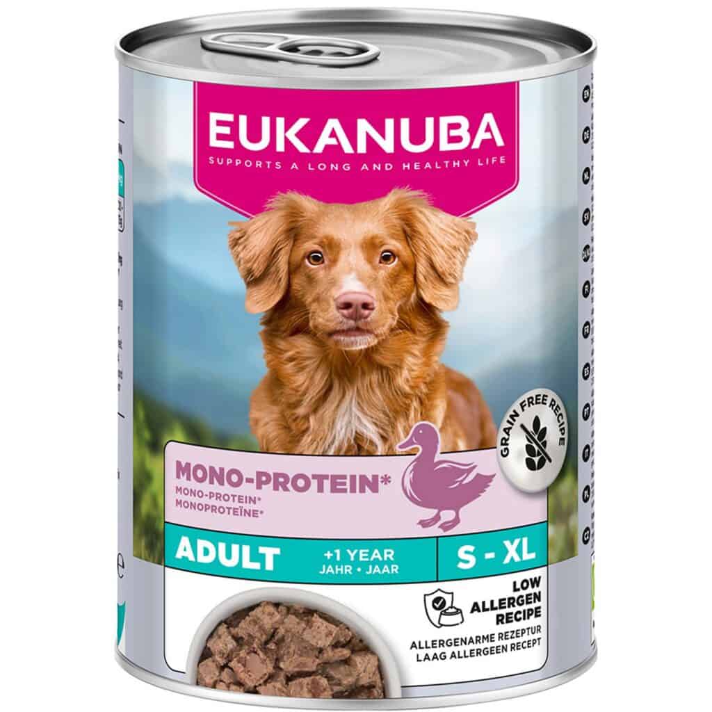 Voordeelpakket: 24x 400g Eukanuba Special Care Adult Mono-Protein mit Ente Hundefutter nass