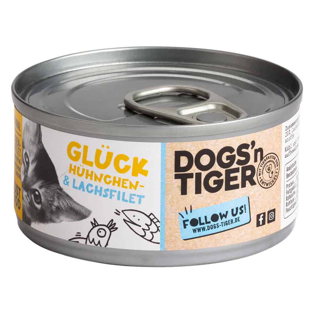 Voordeelpakket: 24x70g Dogs’n Tiger Cat Filet kip- & Zalmfilet nat kattenvoer