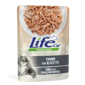 Voordeelpakket: 24x70g Life Cat Natuurlijke Volwassen Tonijn met Ansjovis Kattenvoer Nat