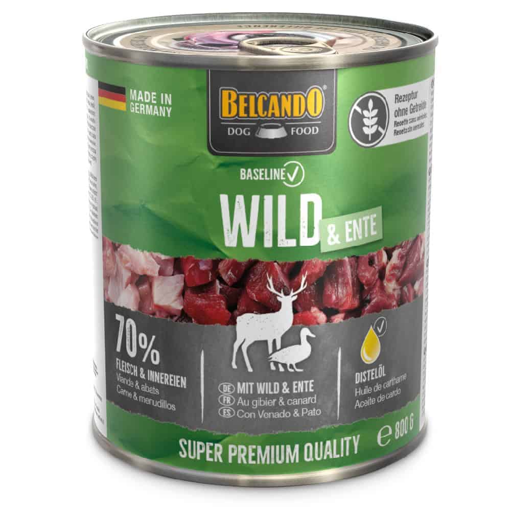 Belcando Baseline Wild & Eend natvoer voor honden – 19,2 kg