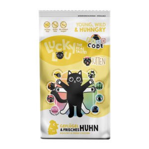 Voordeelpakket: 2x340g Lucky Lou Kitten Gevogelte & Kip droogvoer voor katten