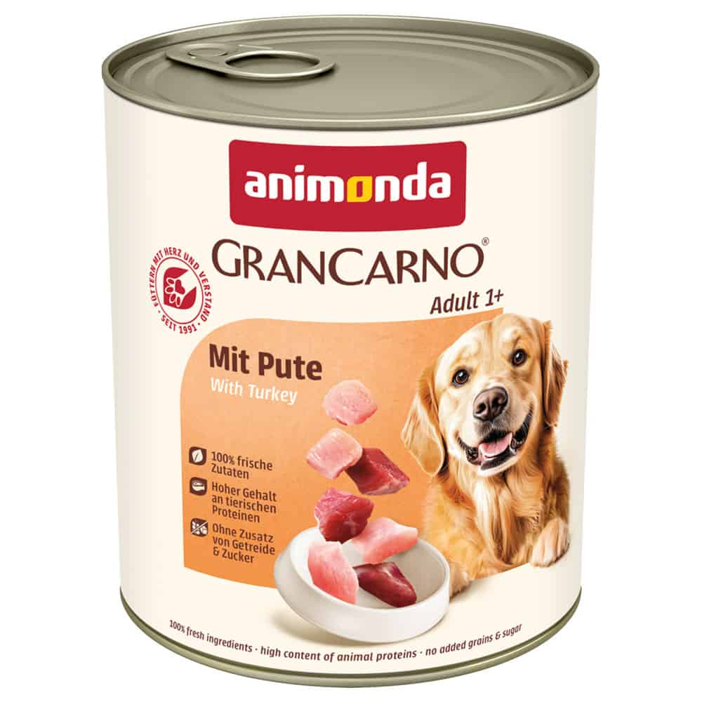 Voordeelpakket animonda GranCarno Original Adult 12 x 800 g – met Kalkoen
