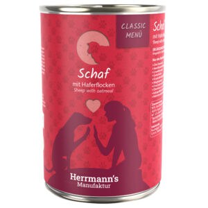 Voordeelpakket: Herrmann's Bio-Menu 12 x 400 g - Schaap met Bio-Havervlokken