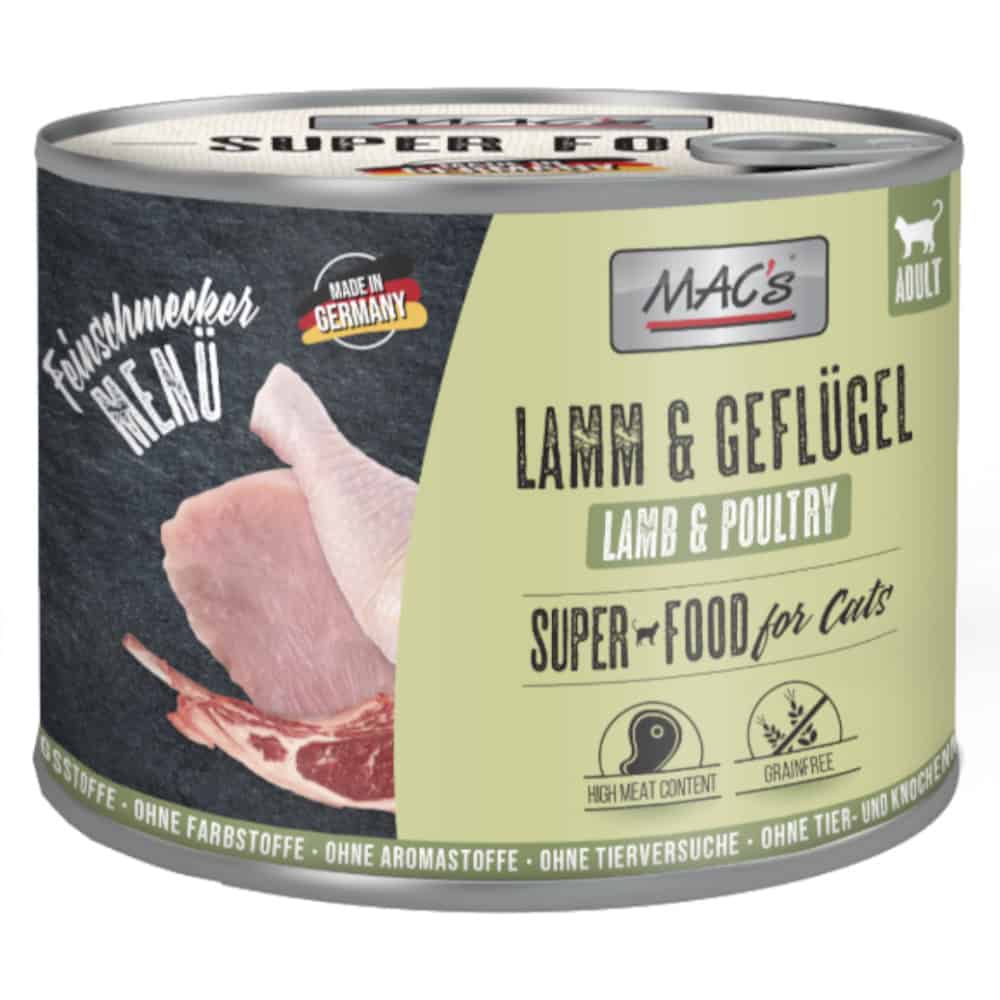 Voordeelpakket MAC’s Cat Fijnproever 24 x 200 g Kattenvoer – Lam & Gevogelte