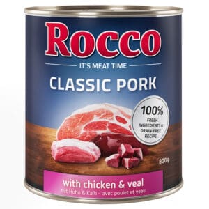 Rocco Classic Pork Hondenvoer Kip & Kalf – 6 x 800 g