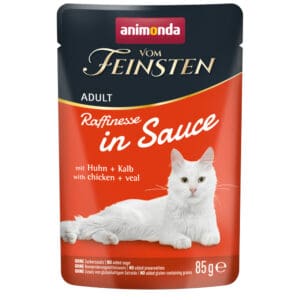 Voordeelverpakking animonda vom Feinsten Adult Raffinesse in saus 48 x 85 g - met kip & kalf