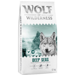 Wolf of Wilderness Adult "Deep Seas" Haring - graanvrij - Dubbelpak: 2 x 12 kg Nieuw Receptuur