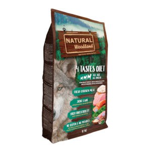 10kg Natural Woodland 4 Tastes Hondenvoer droog