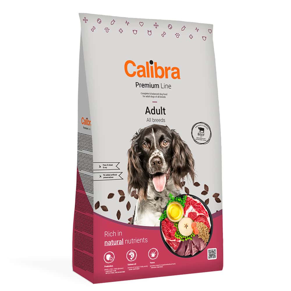 Calibra Dog Premium Line Adult Rundvlees Hondenvoer Droog – 12 kg