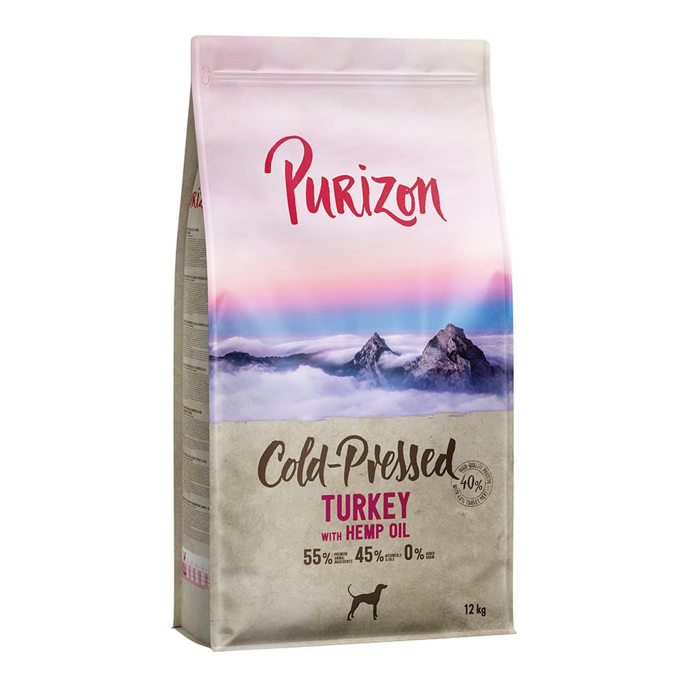 12kg Coldpressed Kalkoen met Hennepolie Purizon Hondenvoer