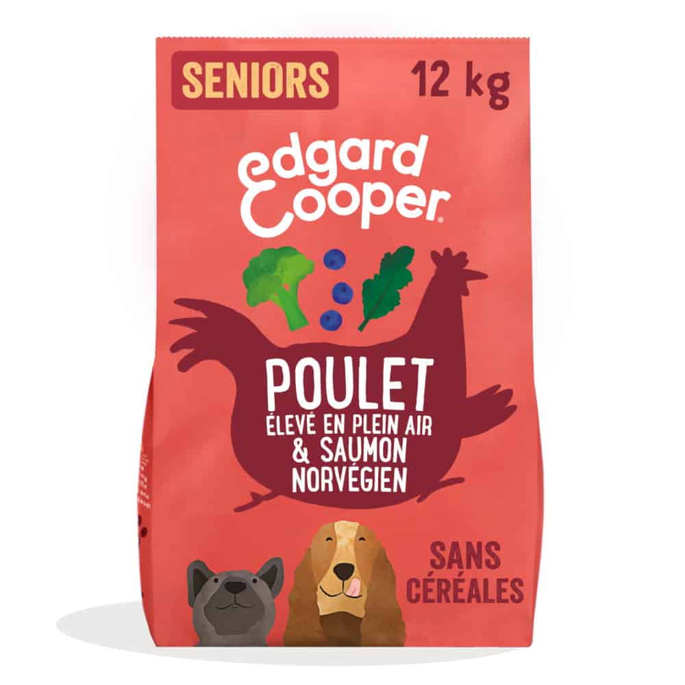 Edgard & Cooper Senior Graanvrij Kip, Zalm – Hondenvoer – 12 kg