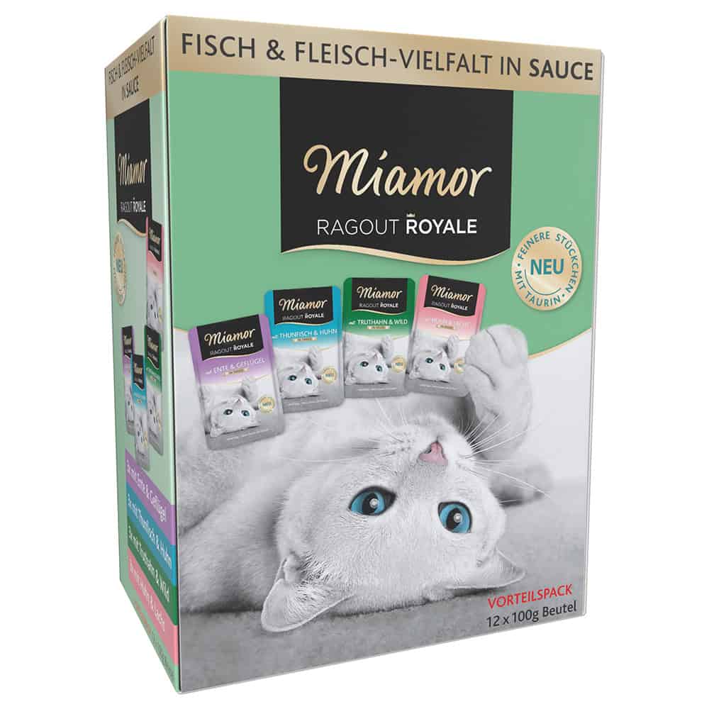 12x100g Ragout Royale Multi-Mix in Saus Miamor Kattenvoer