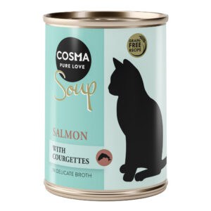 Cosma Soup Zalm met Courgette Kattenvoer – 6 x 100 g