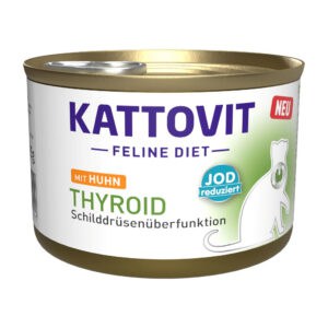 Kattovit Feline Diet Thyroid met kip nat kattenvoer – 24 x 185 g