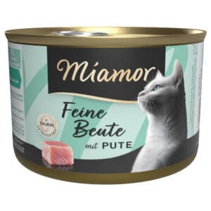 12x185g Miamor Fijne prooi kalkoen natvoer voor katten