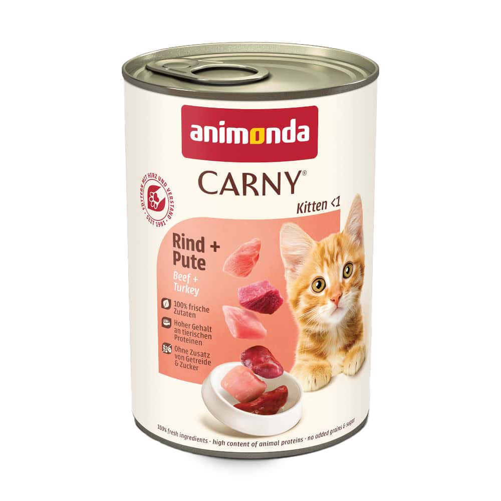 Animonda Carny Rund & Kalkoen Kitten kattenvoer – 12 x 400 g
